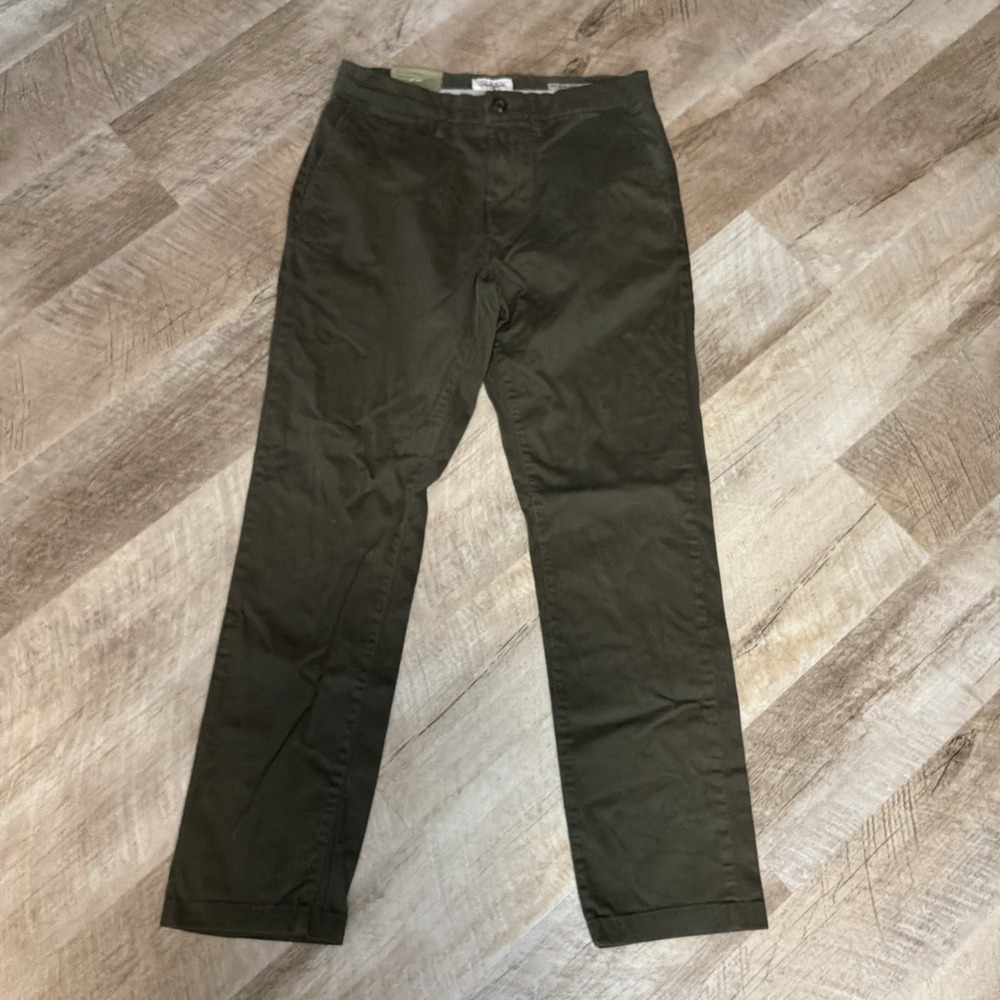 NWT Goodfellow & Co Men's Every Wear Athletic Slim Chino Green 32x34